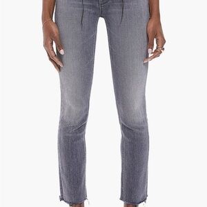 MOTHER pixie dazzler fray hem ankle Gray jeans